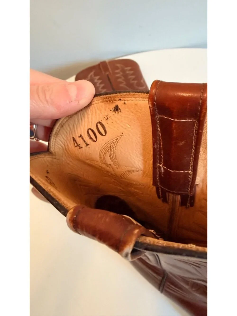 Vintage Rios of Mercedes Brown Leather Cowboy Boots Men’s Size 10 D USA Made